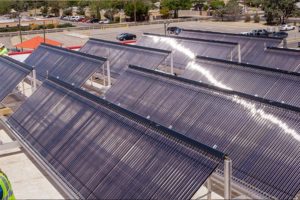solar panels on Sandia High School in Albuquerque, NM